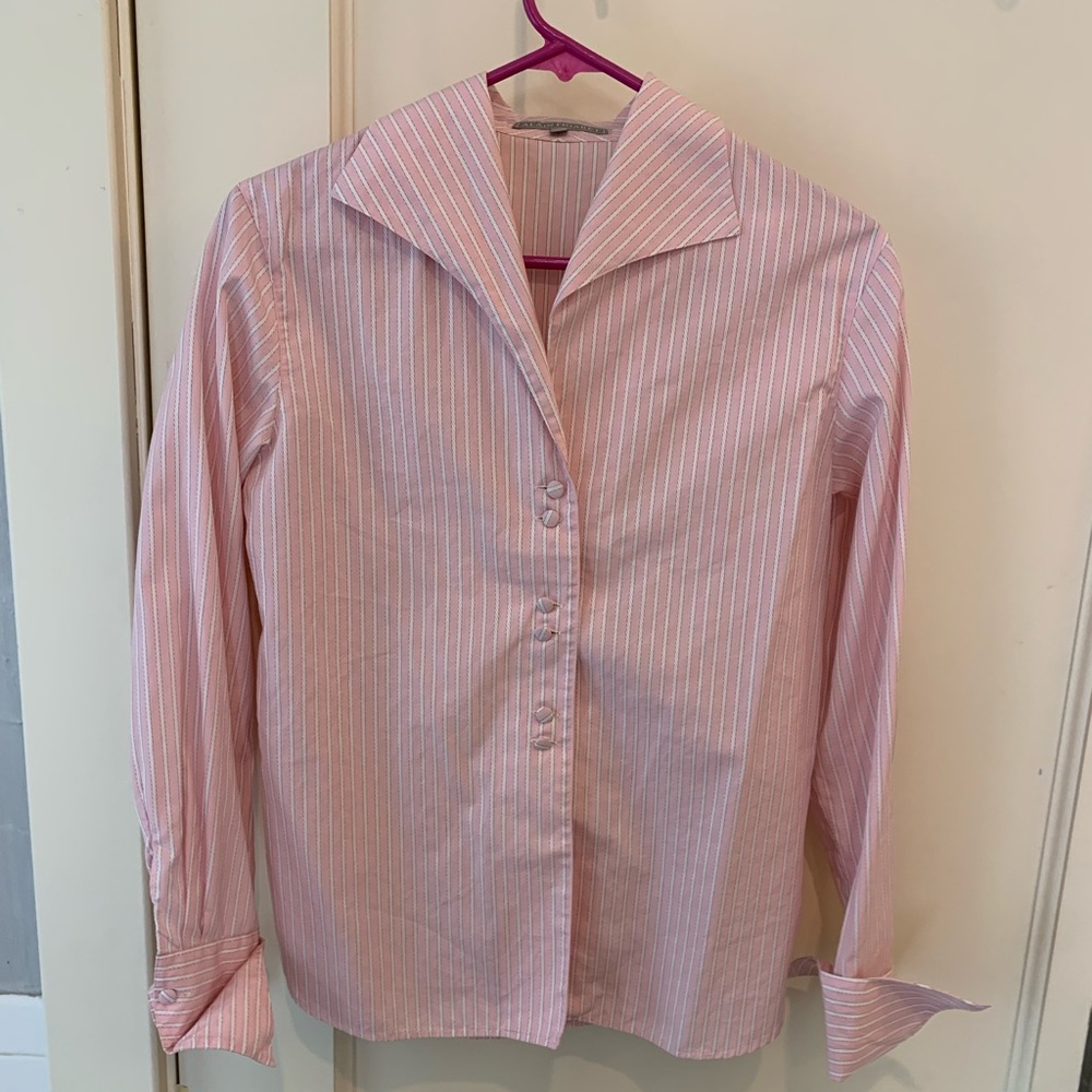 Pink button down shirt